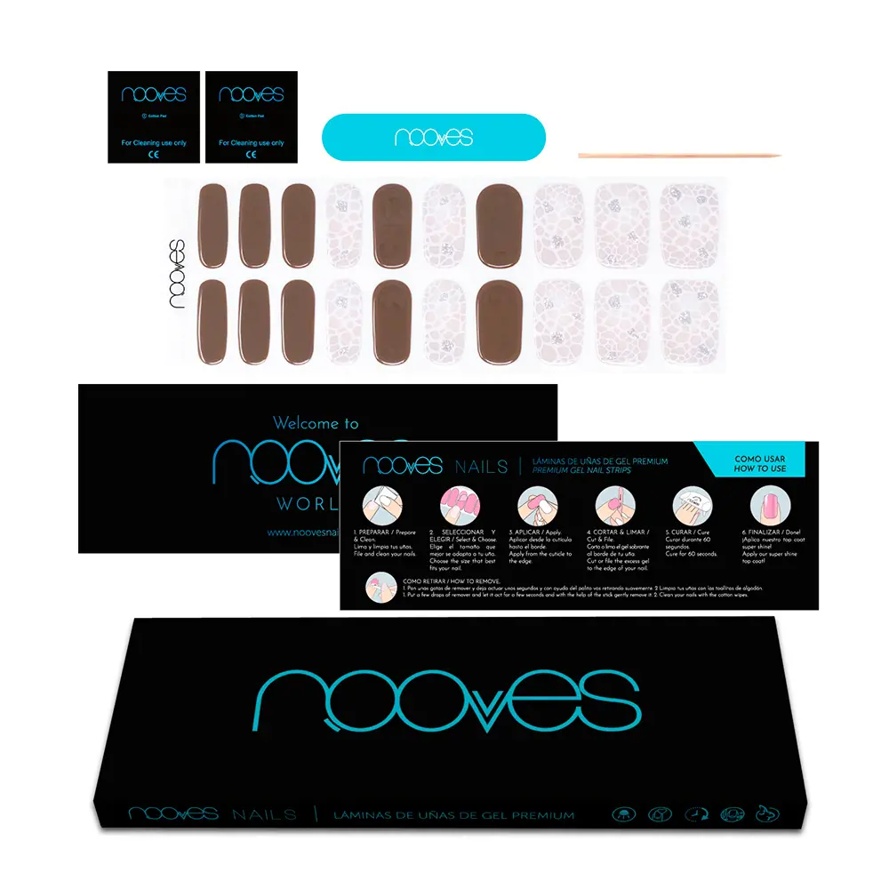 NOOVES GEL NAILS suzanne premium glam #glitter 20 u