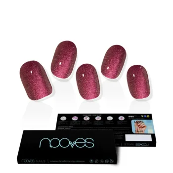 NOOVES GEL NAILS ruby claret premium #glam glitter 20 u