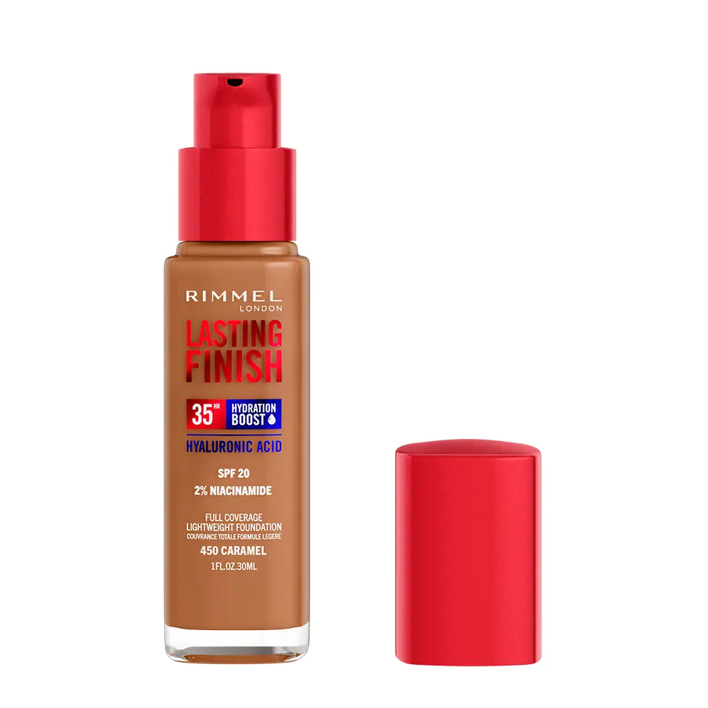 RIMMEL LONDON LASTING FINISH hydration boost SPF20 #450-Caramel 30 ml RIMMEL LONDON LASTING FINISH hydration boost SPF20 #450-Caramel 30 ml
