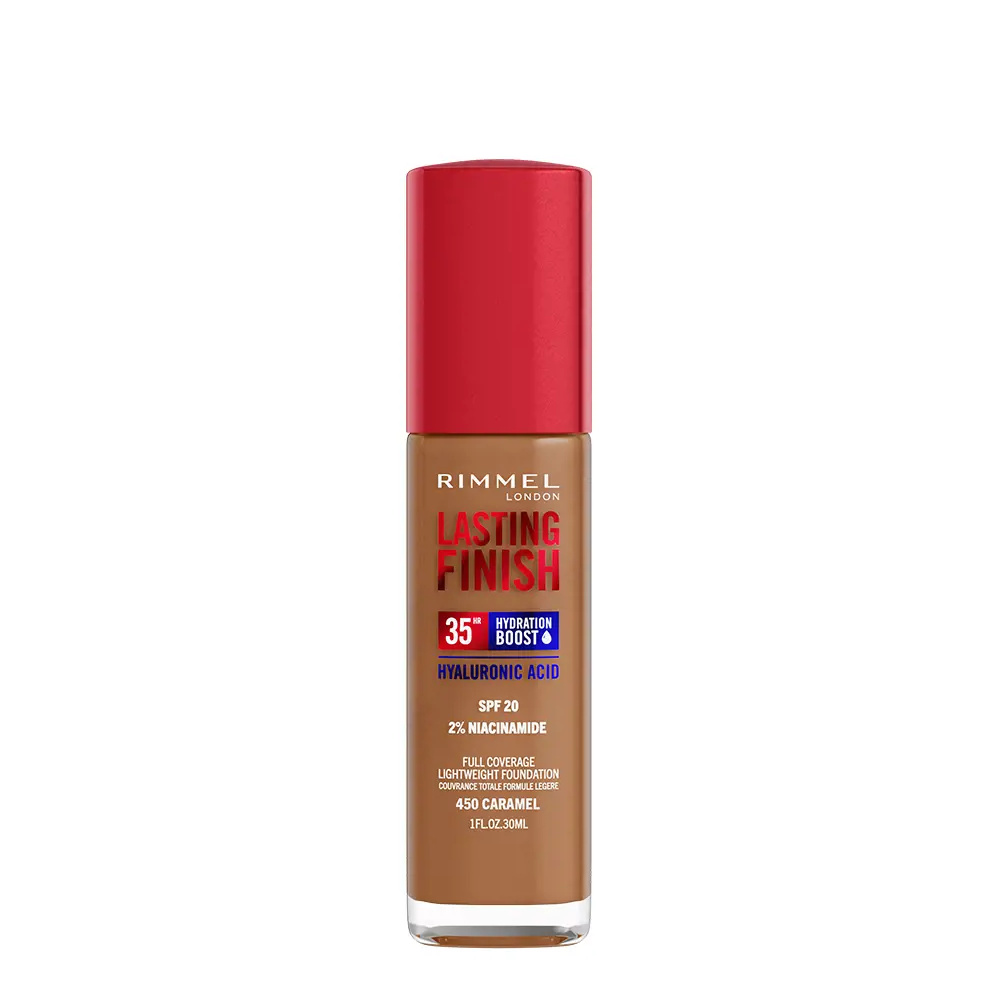 RIMMEL LONDON LASTING FINISH hydration boost SPF20 #450-Caramel 30 ml RIMMEL LONDON LASTING FINISH hydration boost SPF20 #450-Caramel 30 ml