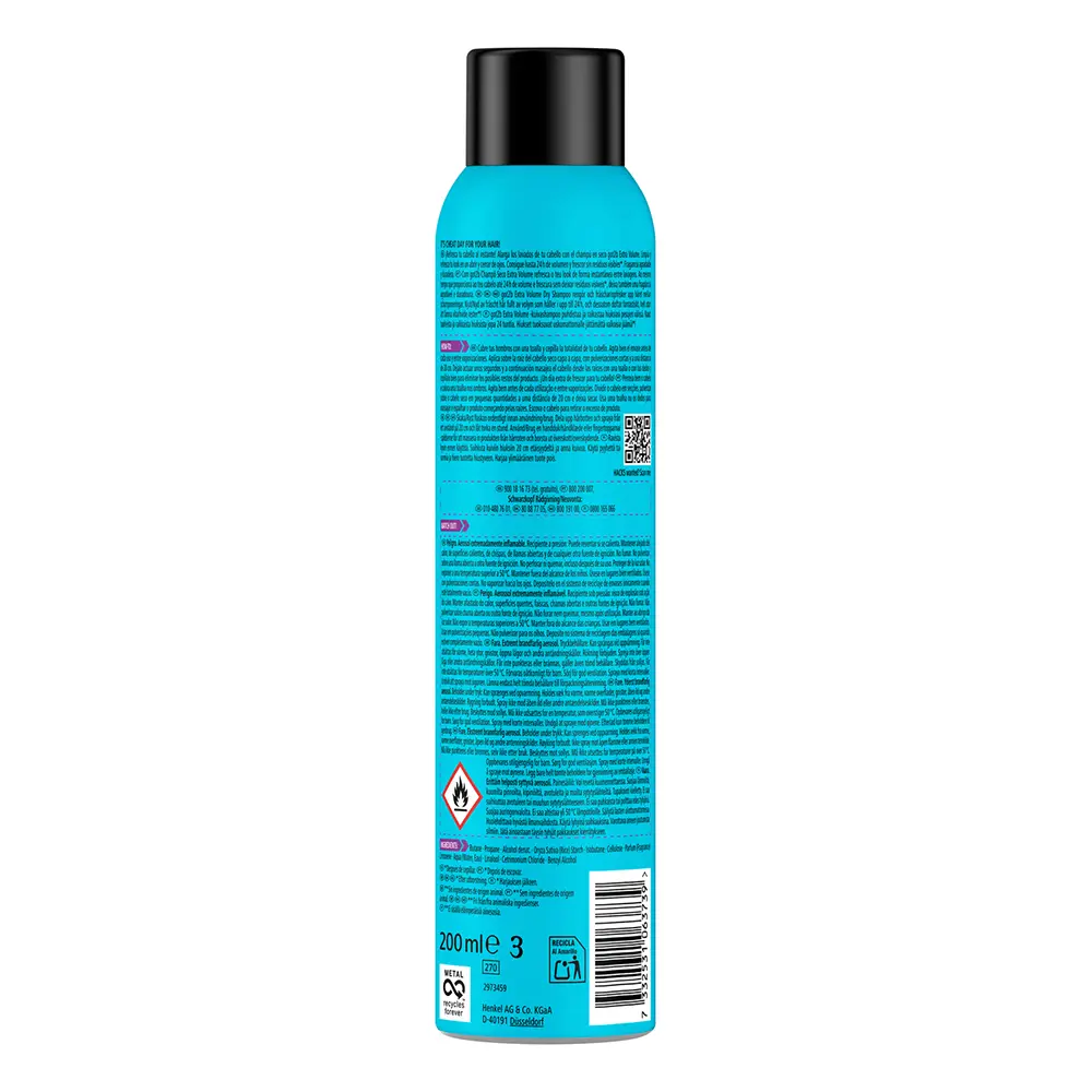 SCHWARZKOPF MASS MARKET GOT2B DRY SHAMPOO extra volume 200 ml