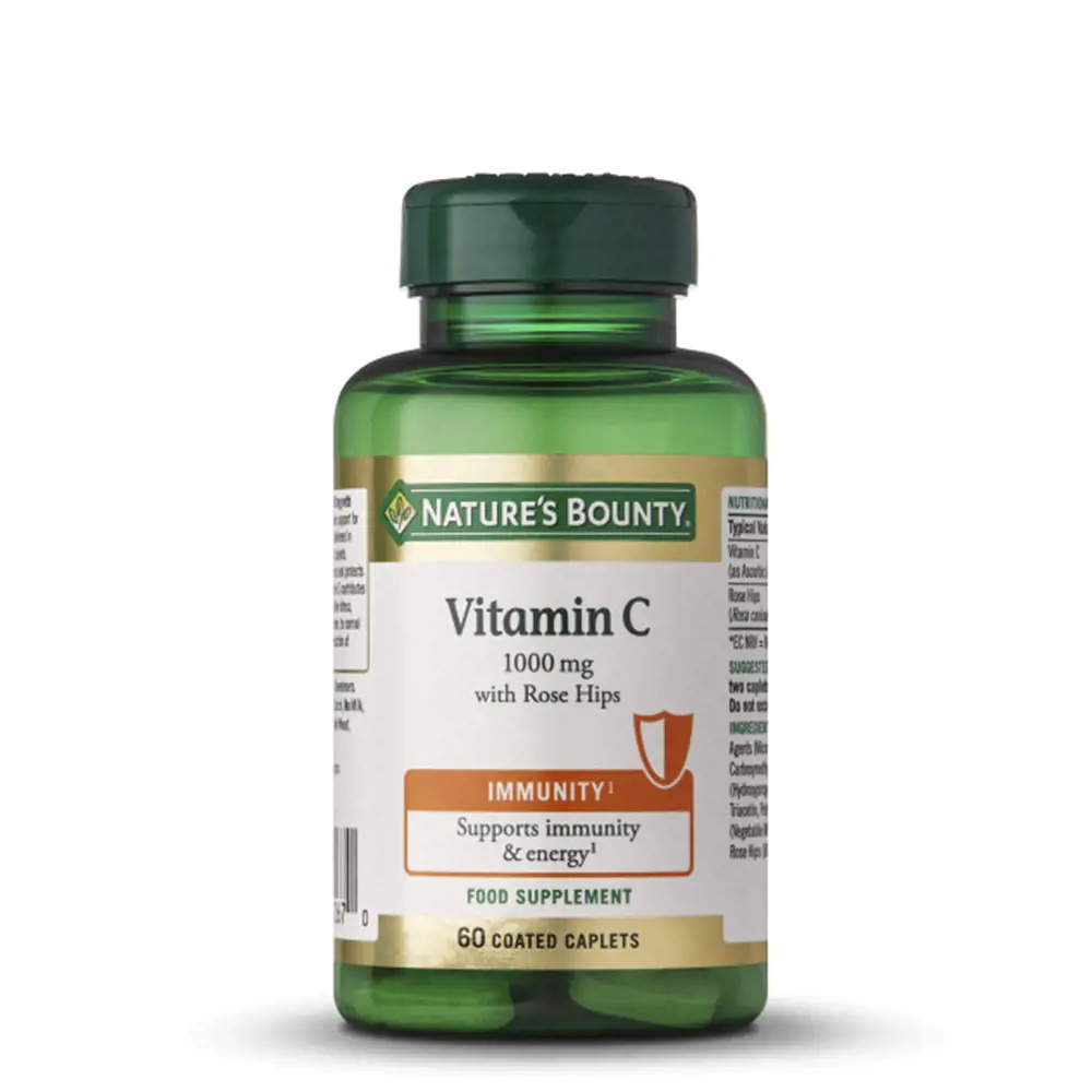 NATURE'S BOUNTY VITAMIN C 1000 mg with rose hips 60 coated capsules NATURE'S BOUNTY VITAMIN C 1000 mg with rose hips 60 coated capsules