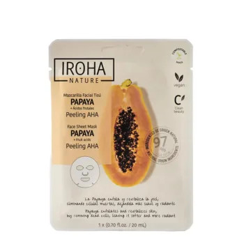 IROHA PAPAYA PEELING AHA tissue facial mask 1 u IROHA PAPAYA PEELING AHA tissue facial mask 1 u