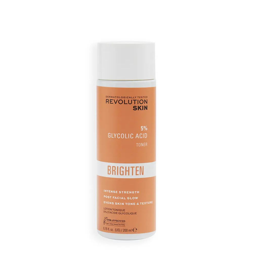REVOLUTION SKINCARE GLYCOLIC ACID TONIC 5% cleanse and condition skin tone 200 ml REVOLUTION SKINCARE GLYCOLIC ACID TONIC 5% cleanse and condition skin tone 200 ml