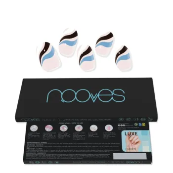 NOOVES Premium Glam GEL-NAGELBLÄTTER #fließender Stream 20 Einheiten