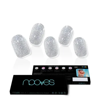 NOOVES Dazzling Diva Premium Glam #Glitter Grey GEL-NAGELBLÄTTER 20 Stk