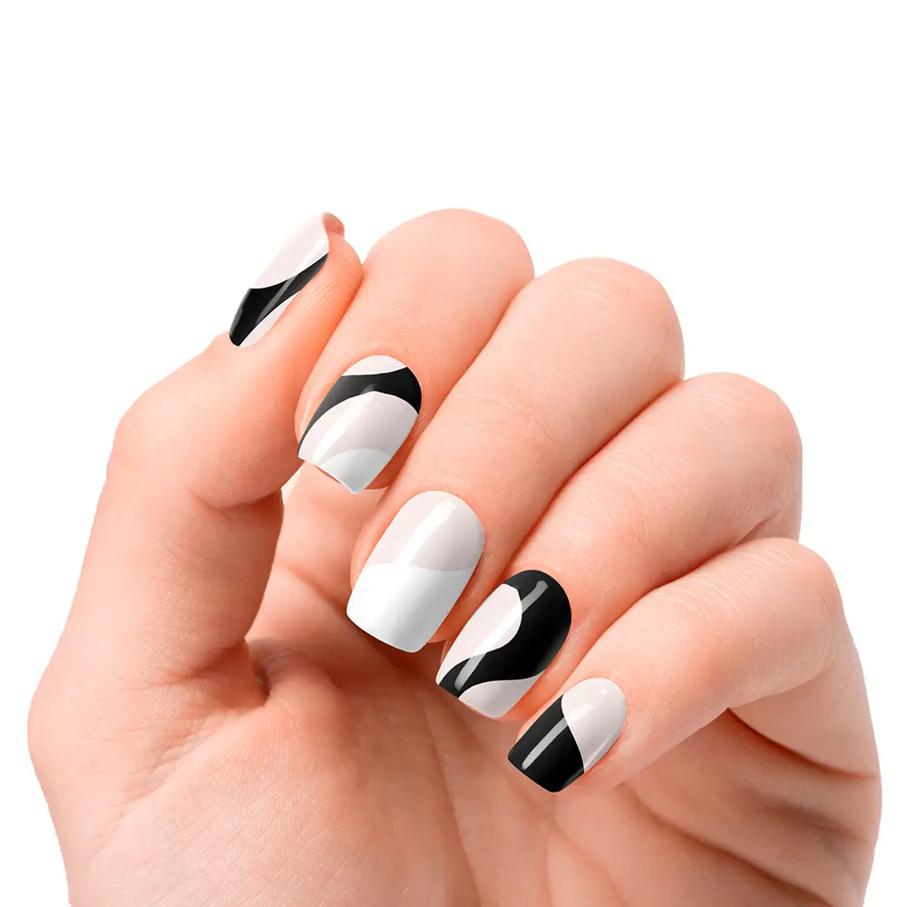 NOOVES Premium Glam GEL-NAGELBLÄTTER #white cow 20 Stk