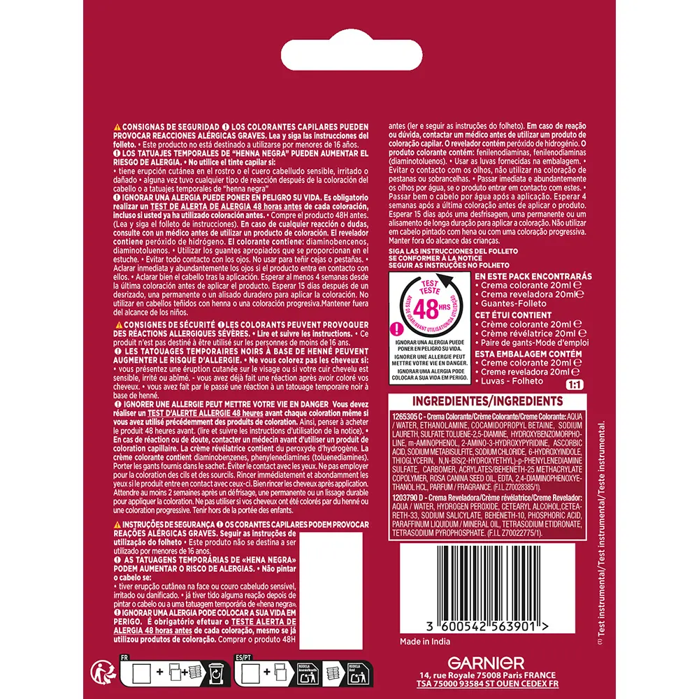 GARNIER COLOR SENSATION shampoo #5.0-light brown 3 u