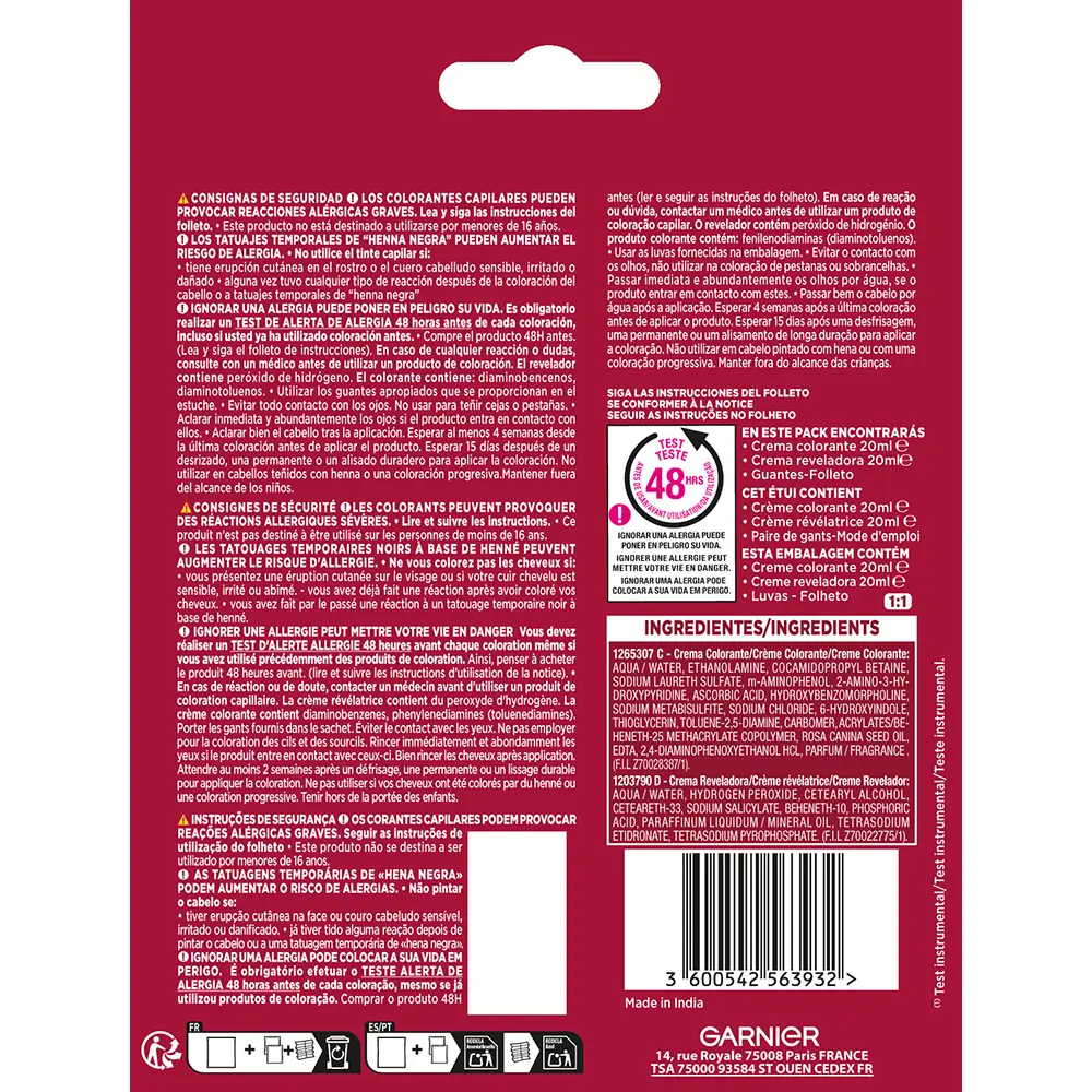 GARNIER COLOR SENSATION shampoo #7.0blonde 3 u GARNIER COLOR SENSATION shampoo #7.0blonde 3 u - Image 2