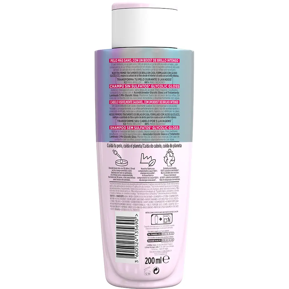 L’ORÉAL PARIS ELVIVE GLYCOLIC GLOSS shampoo 200 ml