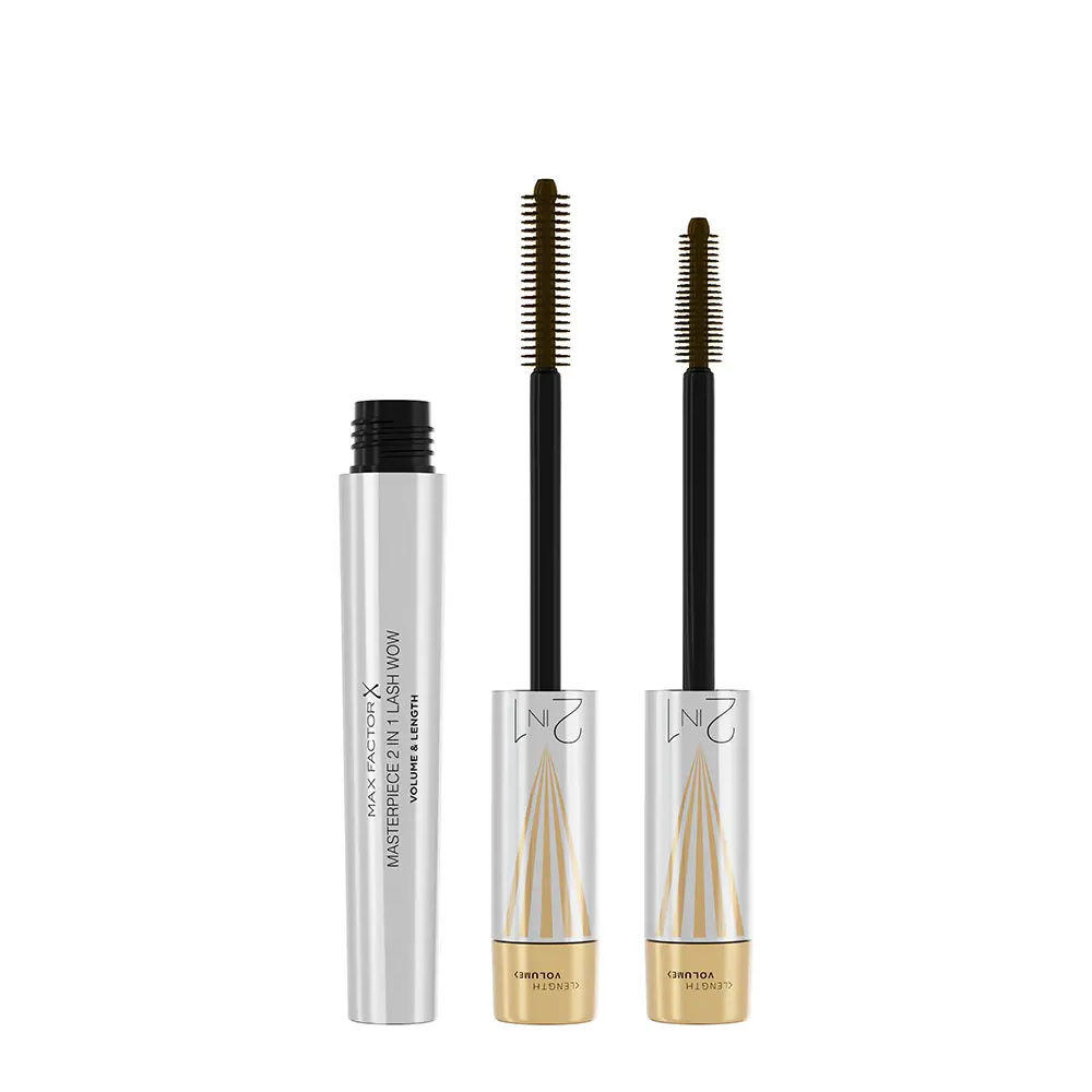 MAX FACTOR MASTERPIECE 2 IN 1 LASH WOW mascara #02-black brown 7 ml MAX FACTOR MASTERPIECE 2 IN 1 LASH WOW mascara #02-black brown 7 ml