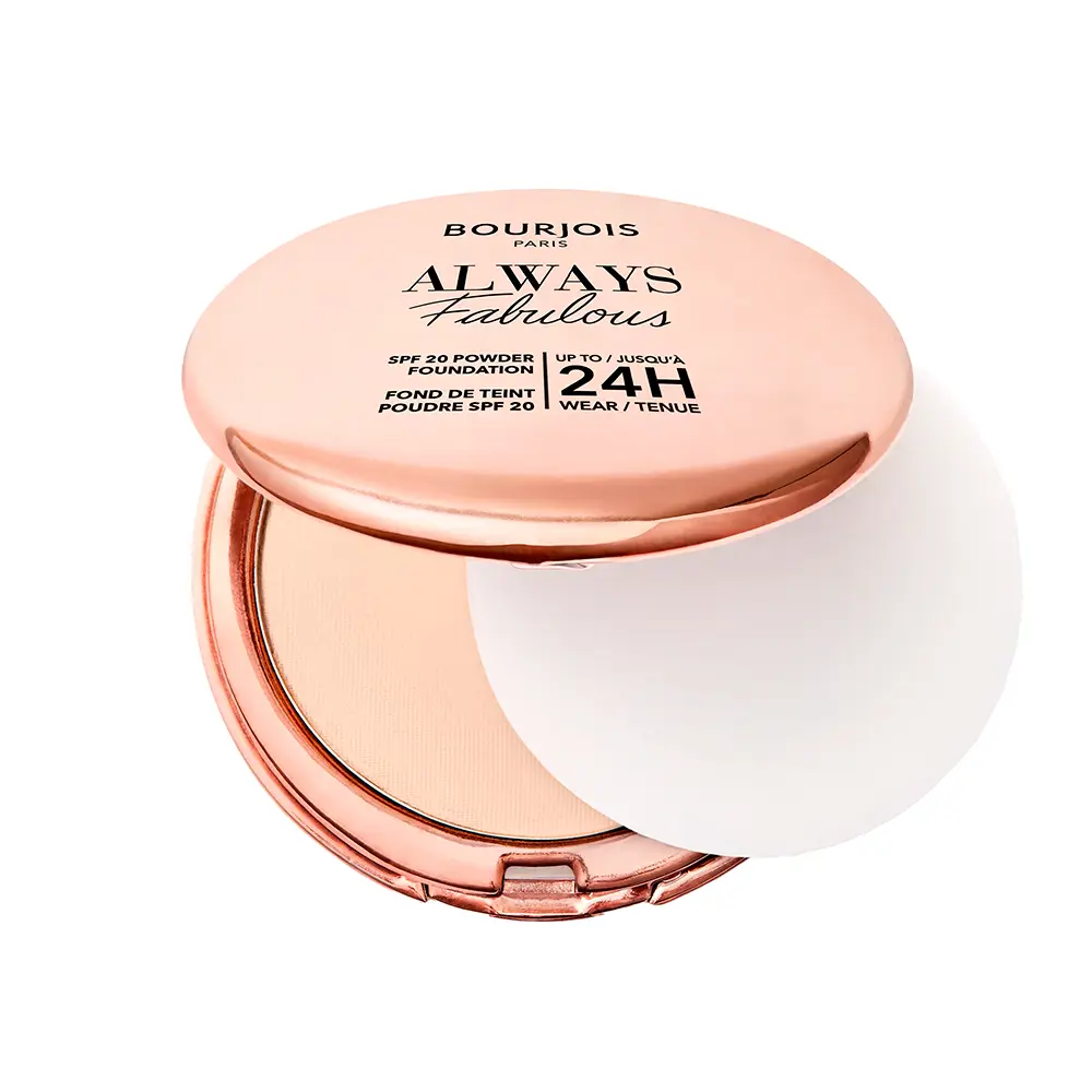 BOURJOIS ALWAYS FABULOUS powder makeup base SPF20 #100-Rose Ivory 7 gr
