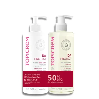 TOPICREM DA PROTECT EMOLIENT BALM 500 ML + CLEANSING GEL 500 ML PACK 2 pcs