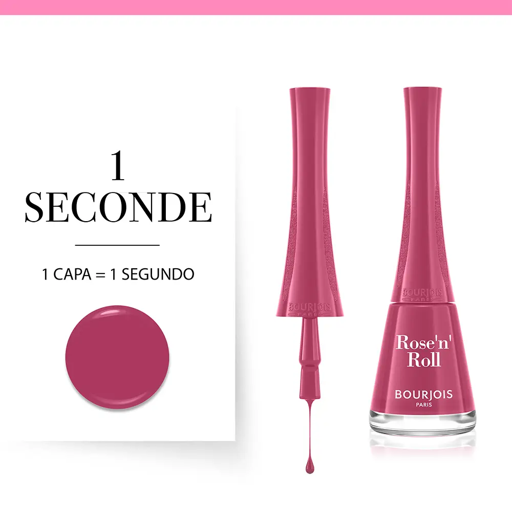 BOURJOIS 1 SECONDE nail polish #048-rose'n'roll 9 ml