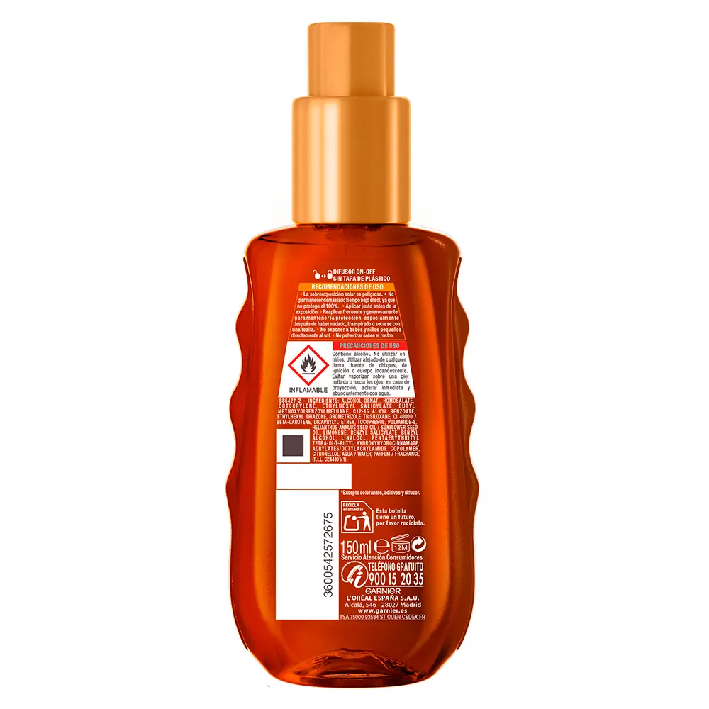 GARNIER DELIAL IDEAL BRONZE protective oil SPF50 150 ml