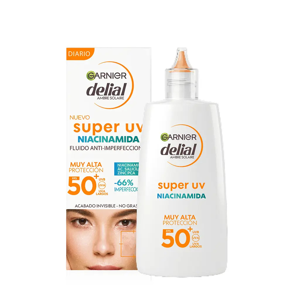 GARNIER DELIAL SUPER UV niacinamide anti-blemish SPF50+ 40 ml GARNIER DELIAL SUPER UV niacinamide anti-blemish SPF50+ 40 ml