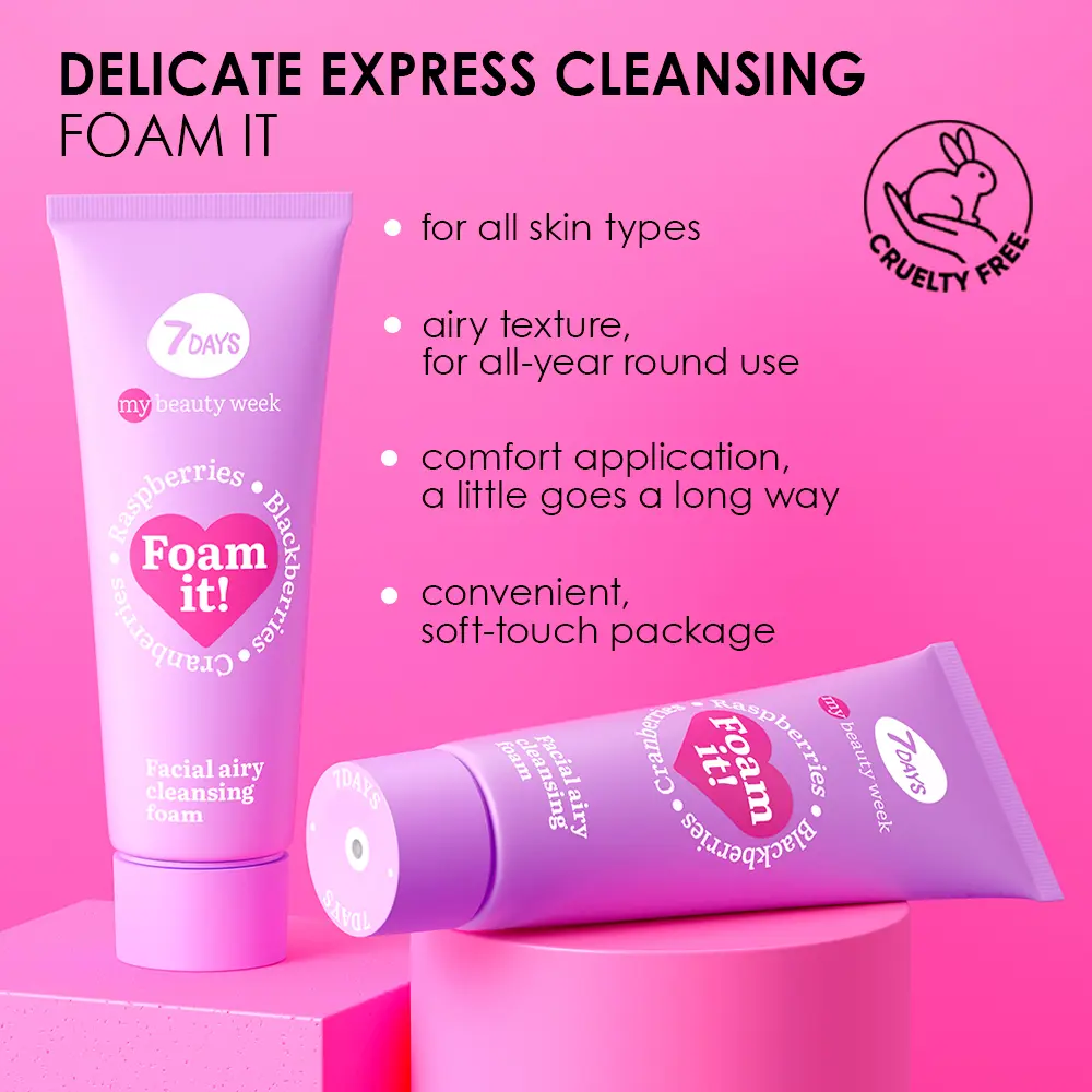 7DAYS FOAM IT! facial cleansing foam 80 ml 7DAYS FOAM IT! facial cleansing foam 80 ml - Image 3