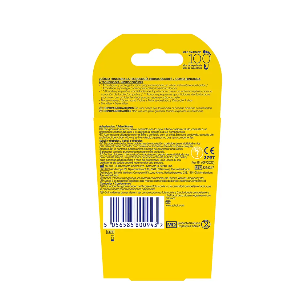 SCHOLL Anti-blister dressings for fingers 6 units