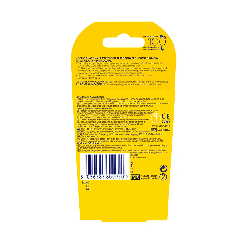 SCHOLL Large anti-blister DRESSINGS 5 units