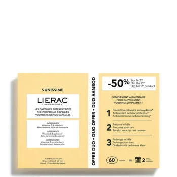 LIERAC SUNISSIME preparing capsules pack 2 x 30 capsules