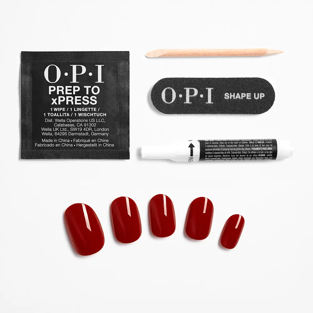 OPI OPI xPRESS/ON Artificial Nails nail polish tone #Big Apple Red 30 u