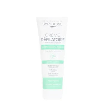 BYPHASSE CRÈME DÉPILATOIRE à l'extrait d'aloe vera 125 ml