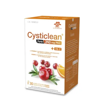 CYSTICLEAN CYSTICLEAN FORTE avec PAC, vitamine C et sachets de canneberge, 30 unités
