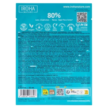 IROHA ANTI-BLEMISH anti-blemish tissue facial mask 1 u