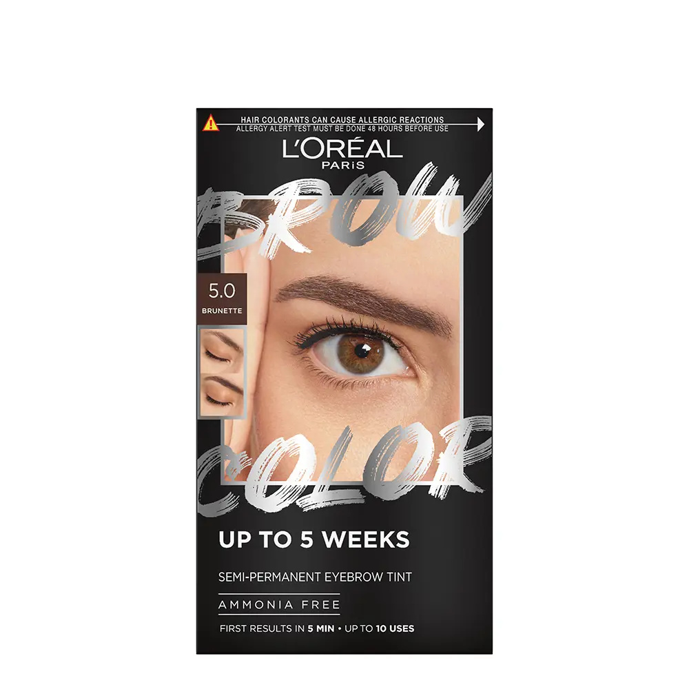 L'OREAL PARIS BROW COLOR eyebrow tint #5.0-brunette 4 u L'OREAL PARIS BROW COLOR eyebrow tint #5.0-brunette 4 u