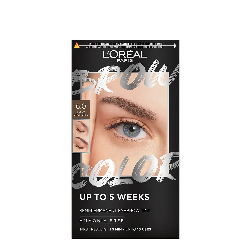 L'OREAL PARIS BROW COLOR eyebrow tint #6.0-light brunette 4 u L'OREAL PARIS BROW COLOR eyebrow tint #6.0-light brunette 4 u