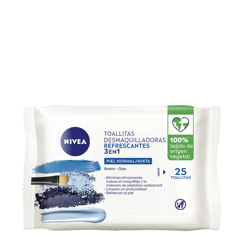 NIVEA Refreshing 3-in-1 MAKEUP REMOVAL WIPES 25 u NIVEA Refreshing 3-in-1 MAKEUP REMOVAL WIPES 25 u