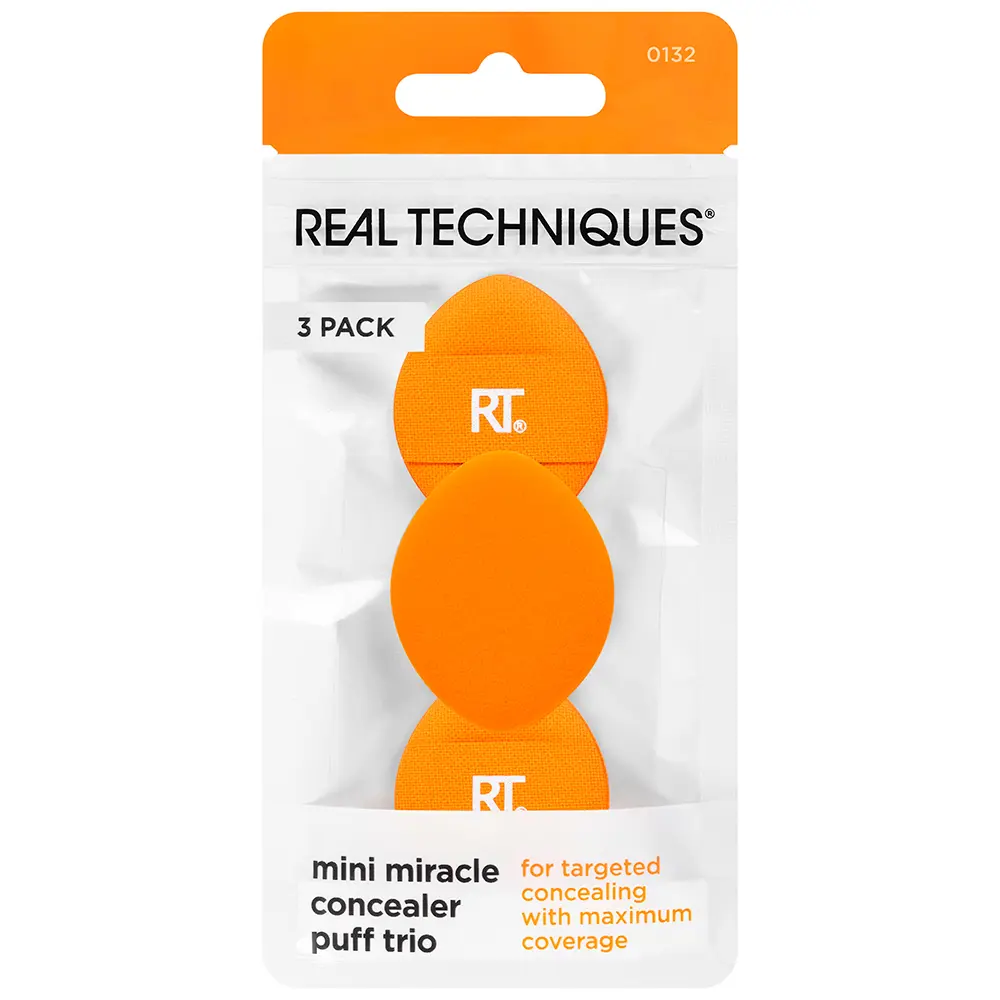 REAL TECHNIQUES MINI MIRACLE concealer puff trio 3 u
