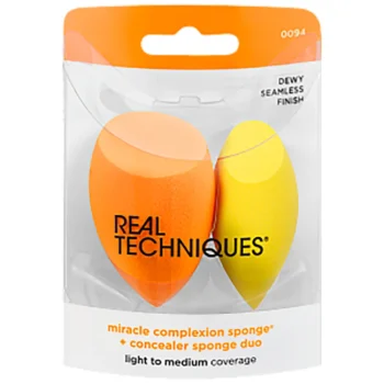 REAL TECHNIQUES MIRACLE COMPLEXION sponge + concealer duo 2 u