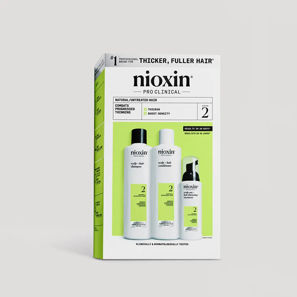 NIOXIN SYSTEM 2 - Kit - Treatment for Natural Hair with Advanced Weakening 3 units