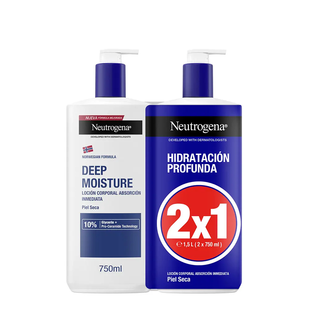 NEUTROGENA DEEP HYDRATION dry skin lotion pack 2 x 750 ml NEUTROGENA DEEP HYDRATION dry skin lotion pack 2 x 750 ml