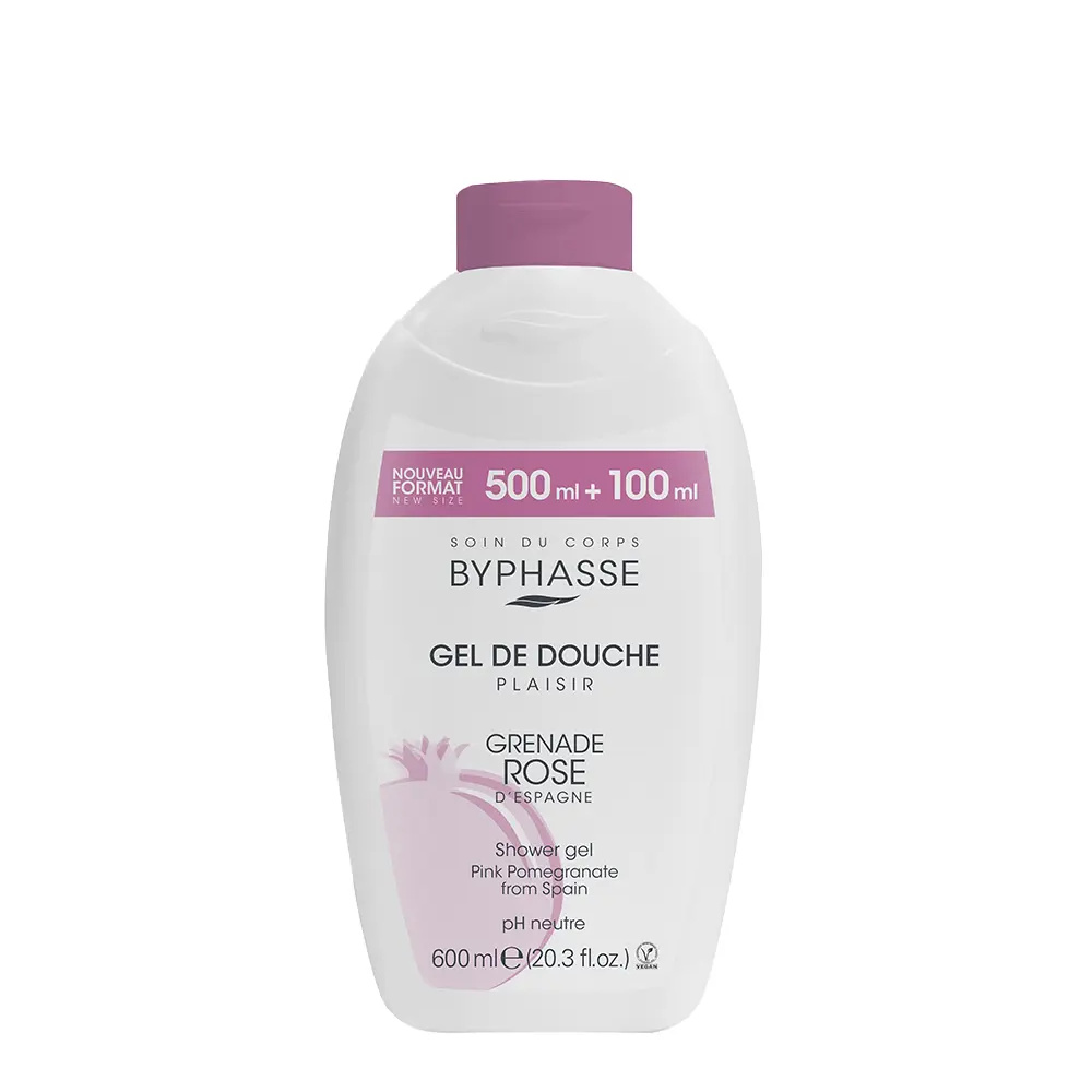 BYPHASSE PLAISIR pink pomegranate SHOWER GEL 600 ml BYPHASSE PLAISIR pink pomegranate SHOWER GEL 600 ml