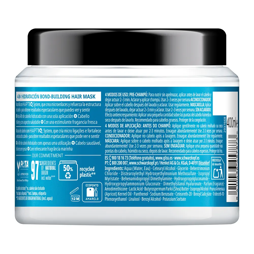 SCHWARZKOPF MASS MARKET GLISS AQUA REVIVE mask 400 ml