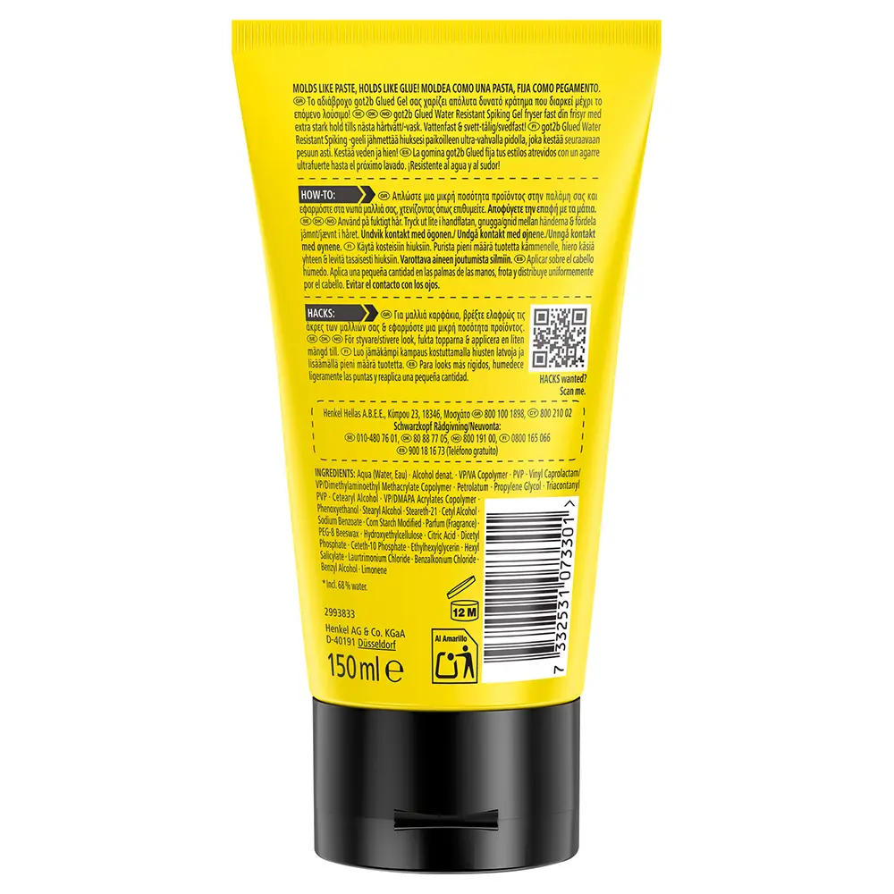 SCHWARZKOPF MASS MARKET GOT2B GLUED waterproof 150ml