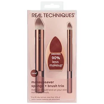 REAL TECHNIQUES MAKEUPSAVER SPONGE + BRUSH CASE 3 pcs