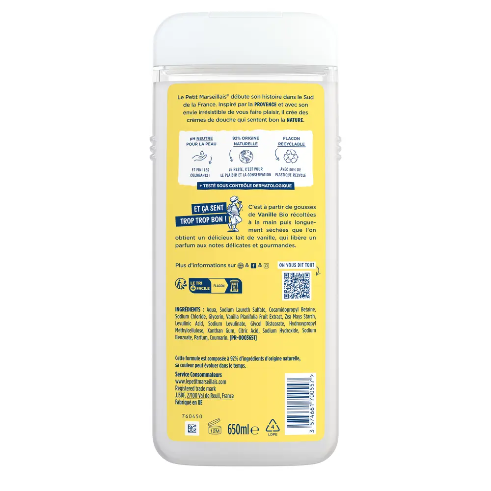 LE PETIT MARSEILLAIS LE PETIT MARSEILLAIS vanilla milk bath gel 650 ml