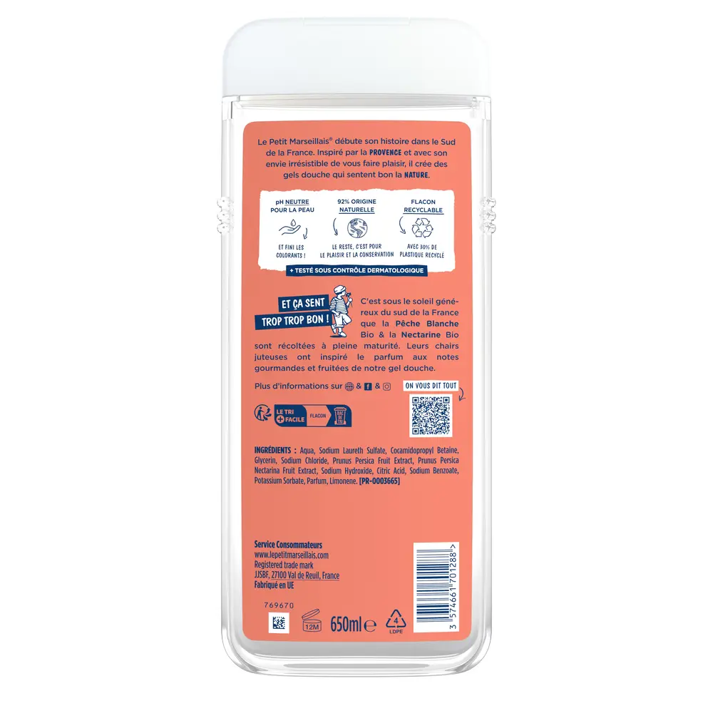 LE PETIT MARSEILLAIS LE PETIT MARSEILLAIS Pfirsich- und Nektarinen-Badegel 650 ml