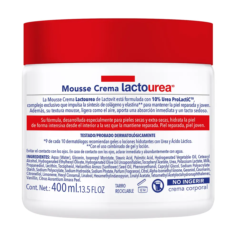 LACTOVIT LACTO-UREA MOUSSE CREME face & body 400 ml LACTOVIT LACTO-UREA MOUSSE CREME face & body 400 ml