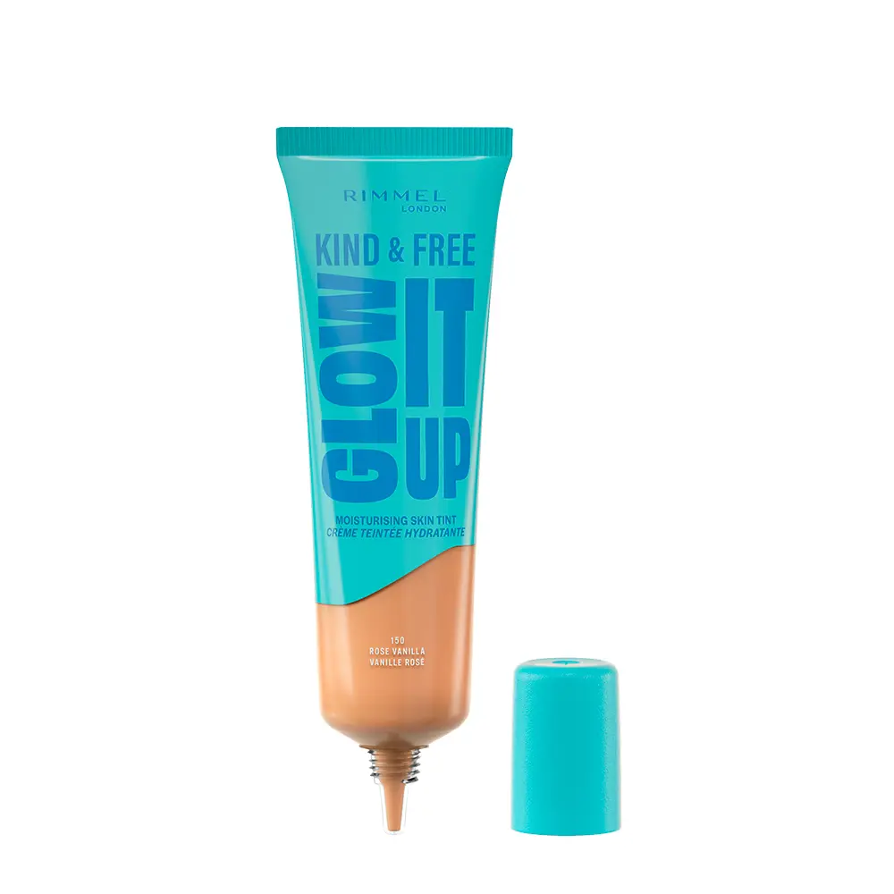 RIMMEL LONDON KIND & FREE GLOW IT UP liquid foundation #150-Rose Vanilla 30 ml