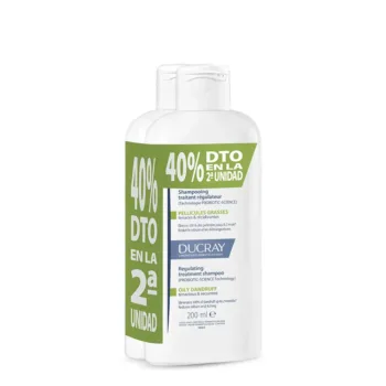 DUCRAY KELUAL SQUANORM shampoo for oily dandruff pack 2 x 400 ml