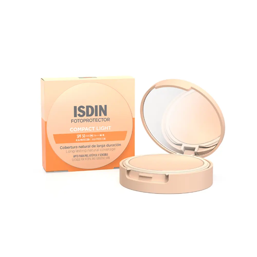 ISDIN COMPACT SUNSCREEN SPF 50 long-lasting natural coverage #Light 10g