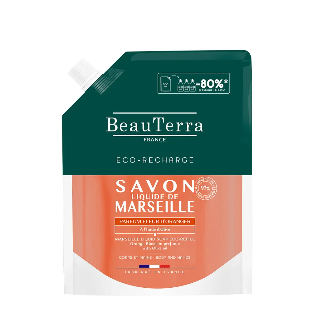 BEAUTERRA MARSEILLE orange blossom soap refill 900 ml BEAUTERRA MARSEILLE orange blossom soap refill 900 ml