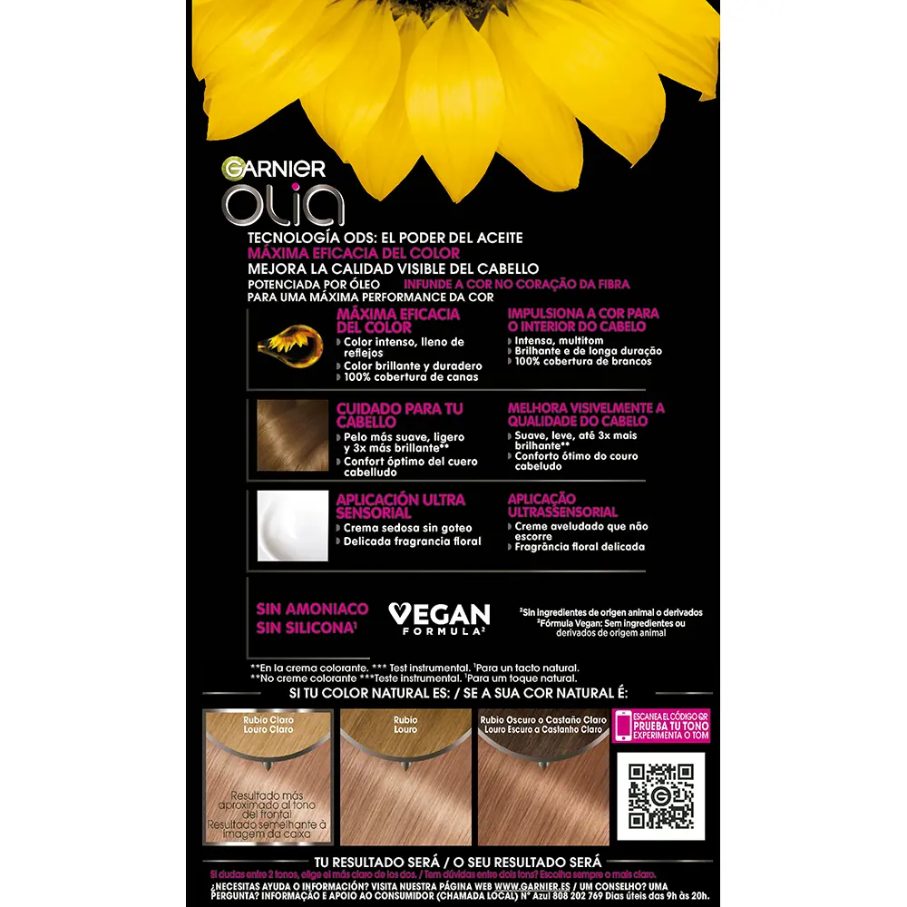 GARNIER OLIA Permanent Color #8.12-Iridescent Blonde 3 u