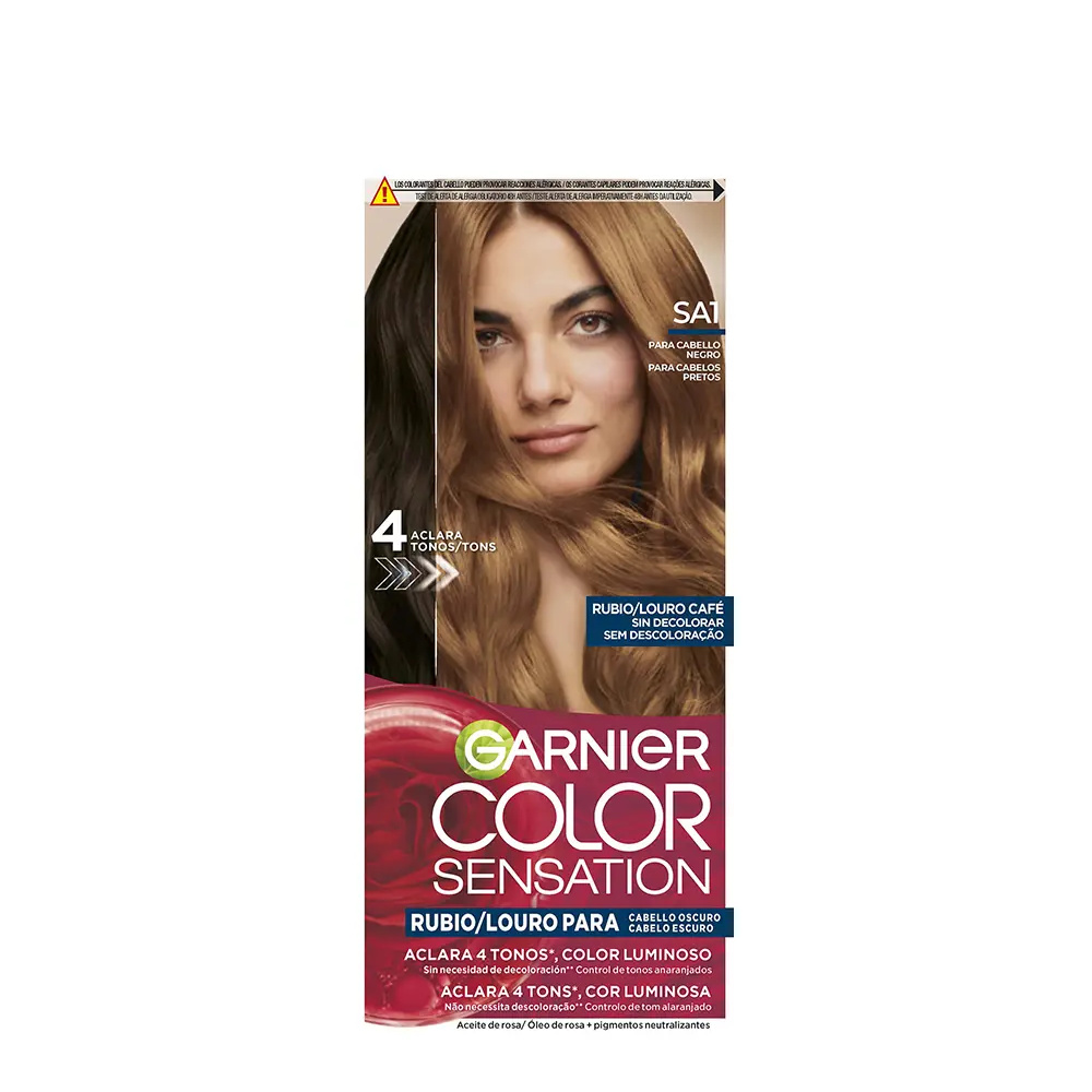 GARNIER COLOR SENSATION luminous blonde dye without fading for dark hair #Louro CafE 5 u GARNIER COLOR SENSATION luminous blonde dye without fading for dark hair #Louro CafE 5 u