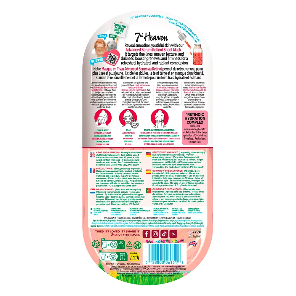 7TH HEAVEN RETINOL mask 1 unit