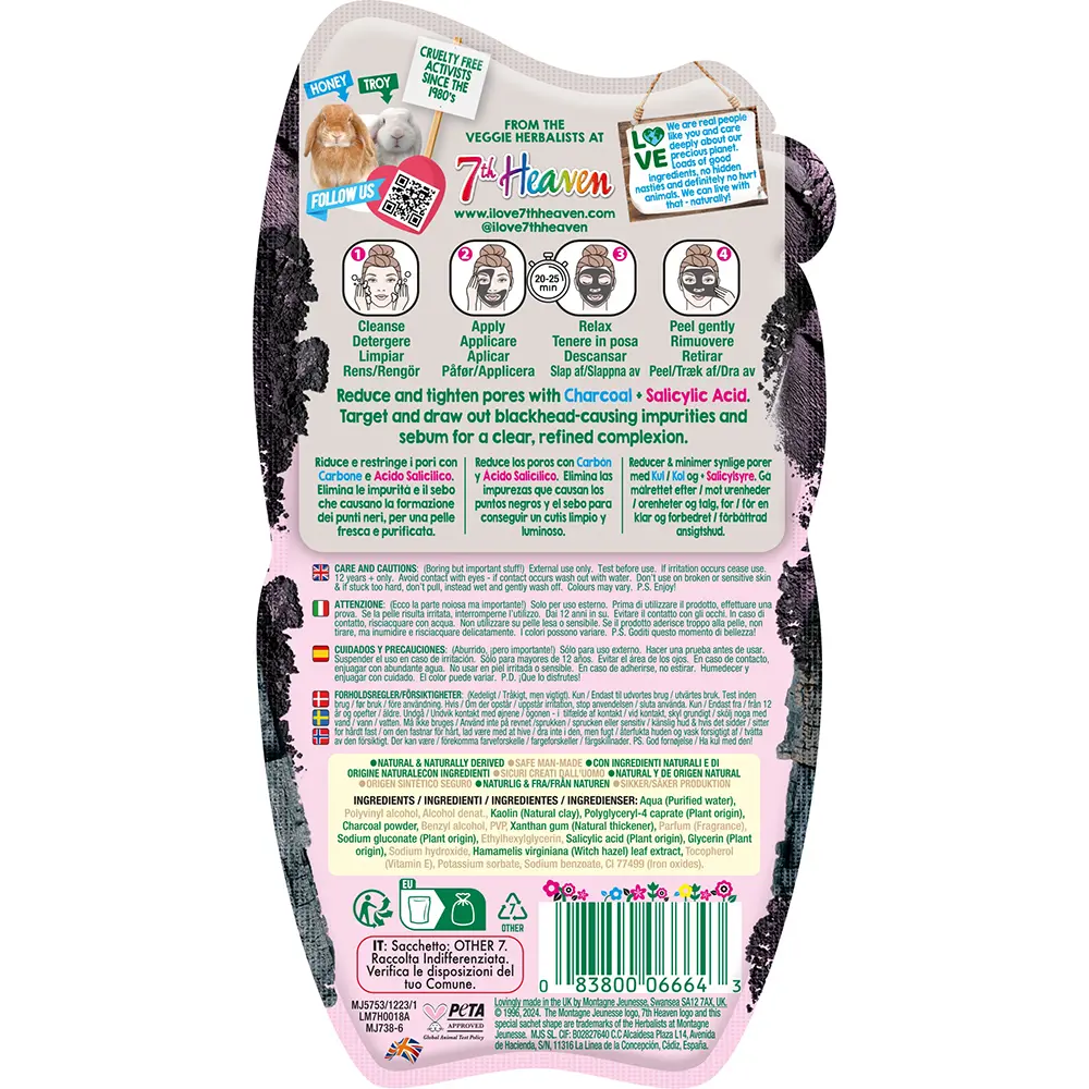 <span class="notranslate">7TH HEAVEN PEEL-OFF</span> CHARCOAL charcoal with salicylic acid 10 ml